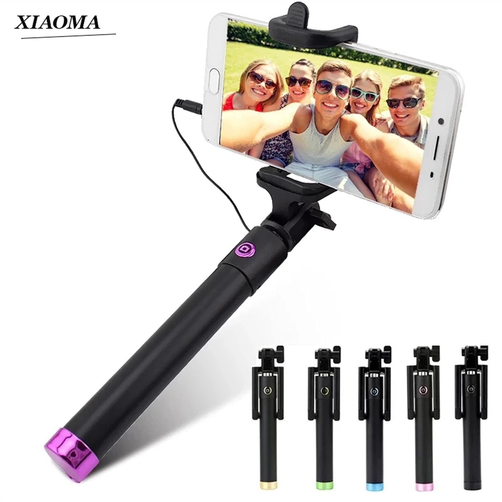 SCRUBY Bastone per selfie estensibile monopiede palmare fotocamera pieghevole supporto mini treppiede selfie 27,5 cm-80 cm (oro)