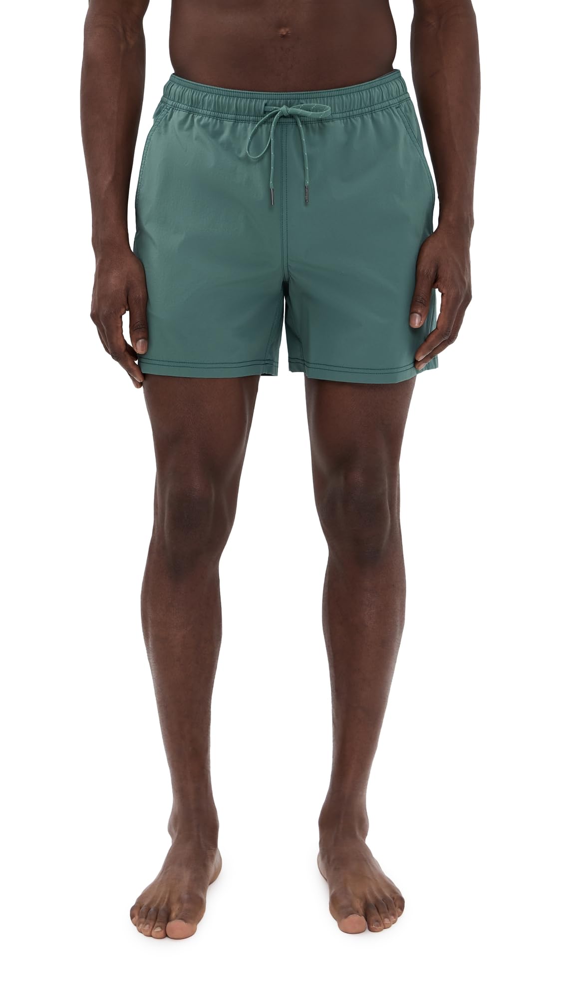 Bungalow Trunk –– Men's Swim Suits with Liner, 5-inch Inseam –– Anti-Chafe, Relaxed-fit Swim Trunks-image-0