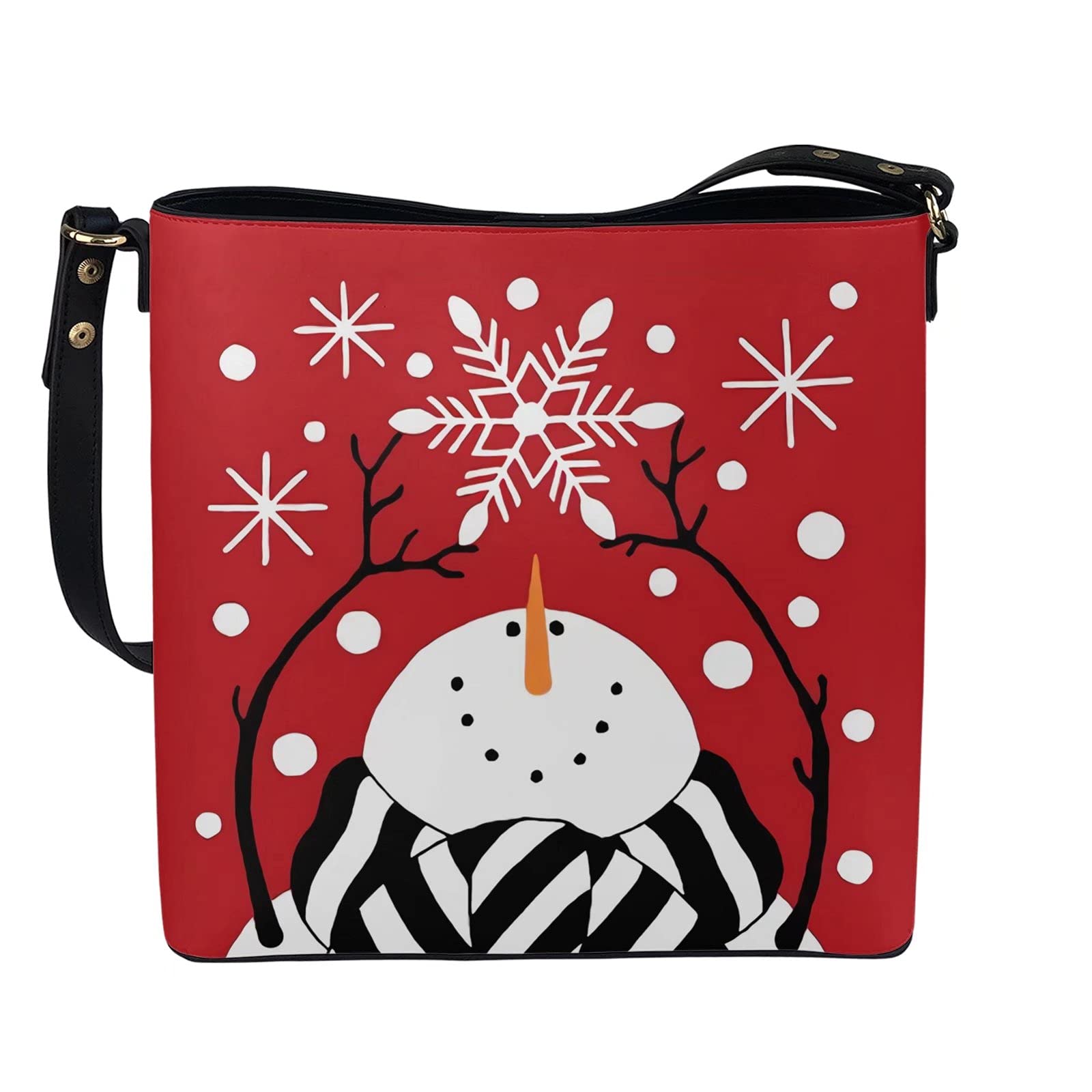 chaqlin Torby crossbody torba wiaderkowa damska damska torebka na ramię skóra PU podróżne zakupy praca torby kurierskie, Bałwan, Rozmiar Uniwersalny
