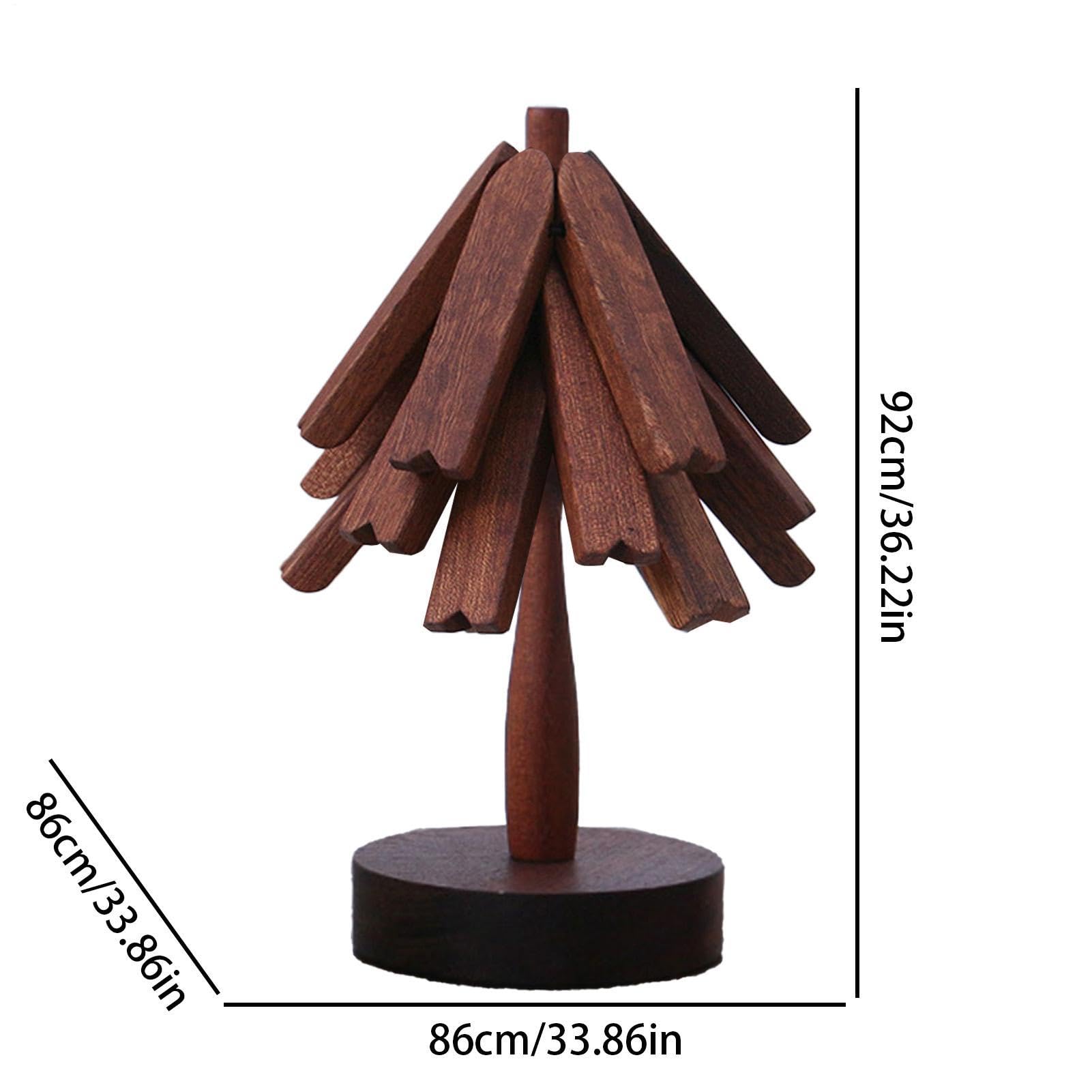 Dessous de plat pliable décoratif en bois, isolation thermique