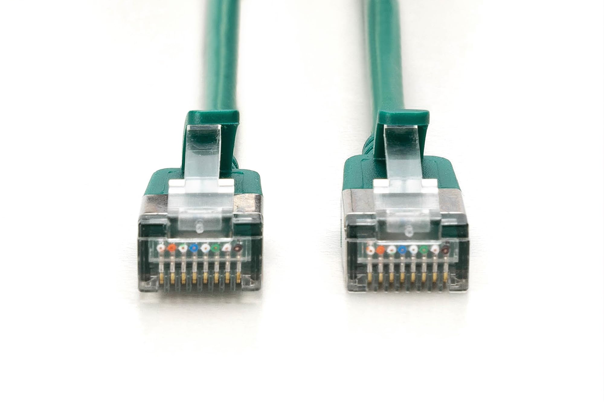 DIGITUS Câble LAN Cat 6A – 5 m – 10 pièces – Slim – F/FTP – Vert | 10 Gbit/s – Blindé – PoE+ – AWG 32/7 – LSZH – Câble réseau RJ45 – Compatible Cat 6 et Cat 7