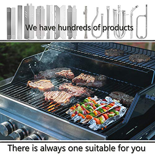 Kalomo Stainless Steel Gas Grill Parts Heat Plate Shield Heat Tent Burner Cover, Grill Burner Pipe Tube Replacement Kit for Members Mark BQ05046-6, Outdoor Gourmet BQ05046-6A, Sams Club BQ06W03,3-Pack