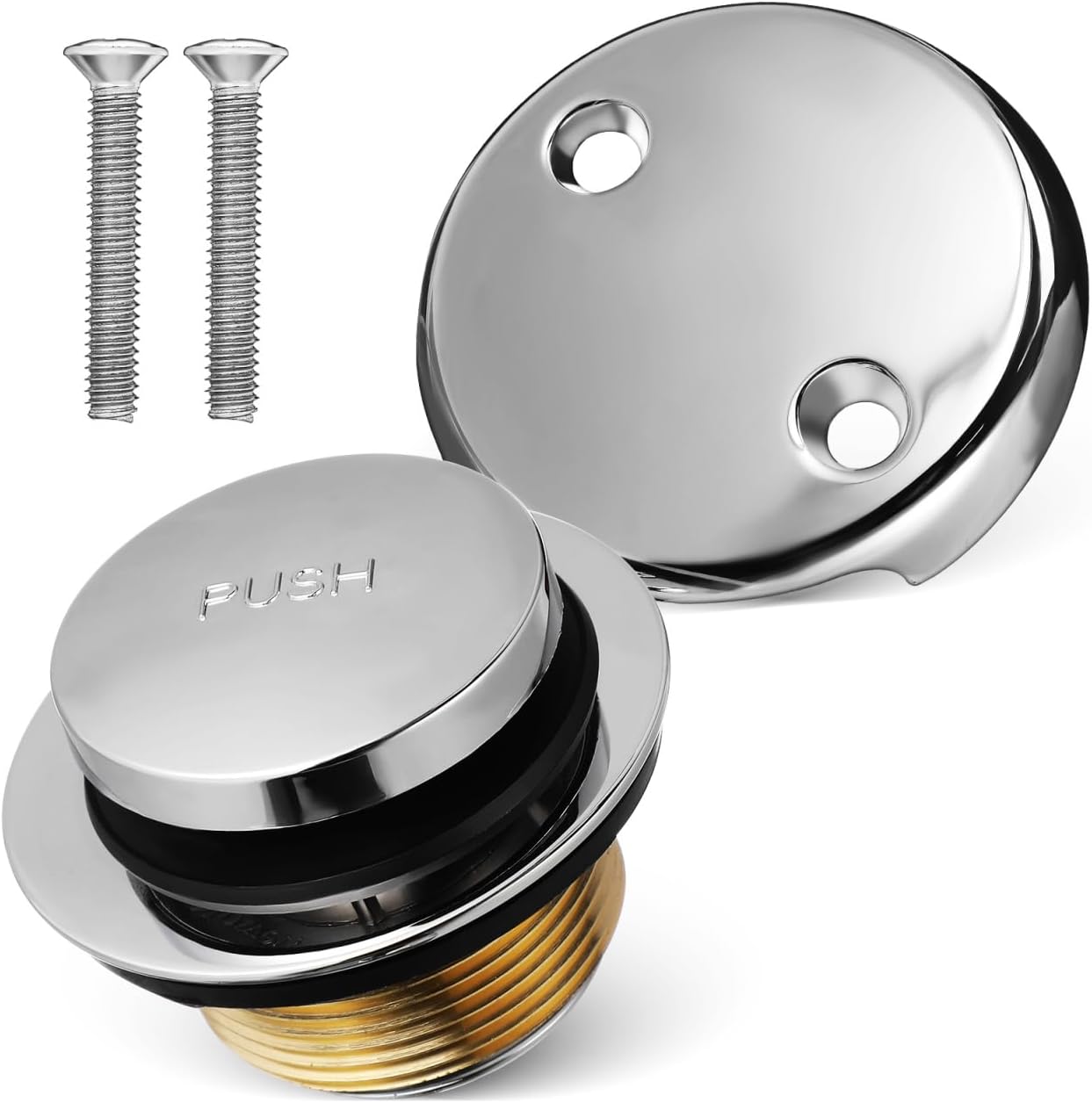 Bathtub Drain Kit with Watertight Seal Tub Drain Assembly and Hair Catcher Universal Replacement for Standard Bathroom Tub Drains