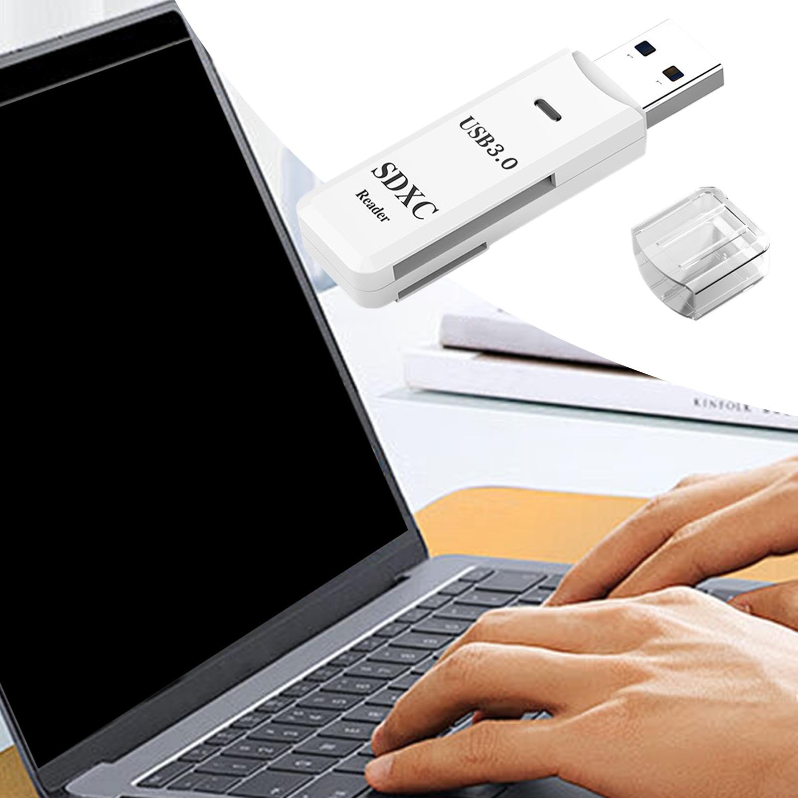 Lettore di schede USB 3.0 - Adattatore di schede da 5 Gbps ad alta velocità per e | Visualizzatore di memoria della fotocamera multifunzione portatile, lettore di schede a doppio slot per