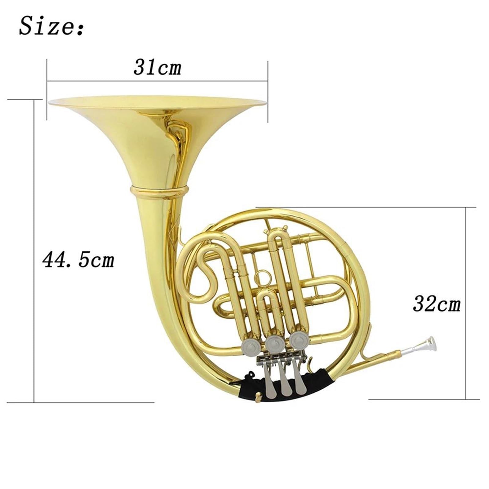 Typ Wydajności Róg Francuski 3 Klucze Strojenie F Strojenie Bb Róg Francuski Instrument Dęty Dzielony Z Pudełkiem I Akcesoriami Do Instrumentów Muzycznych