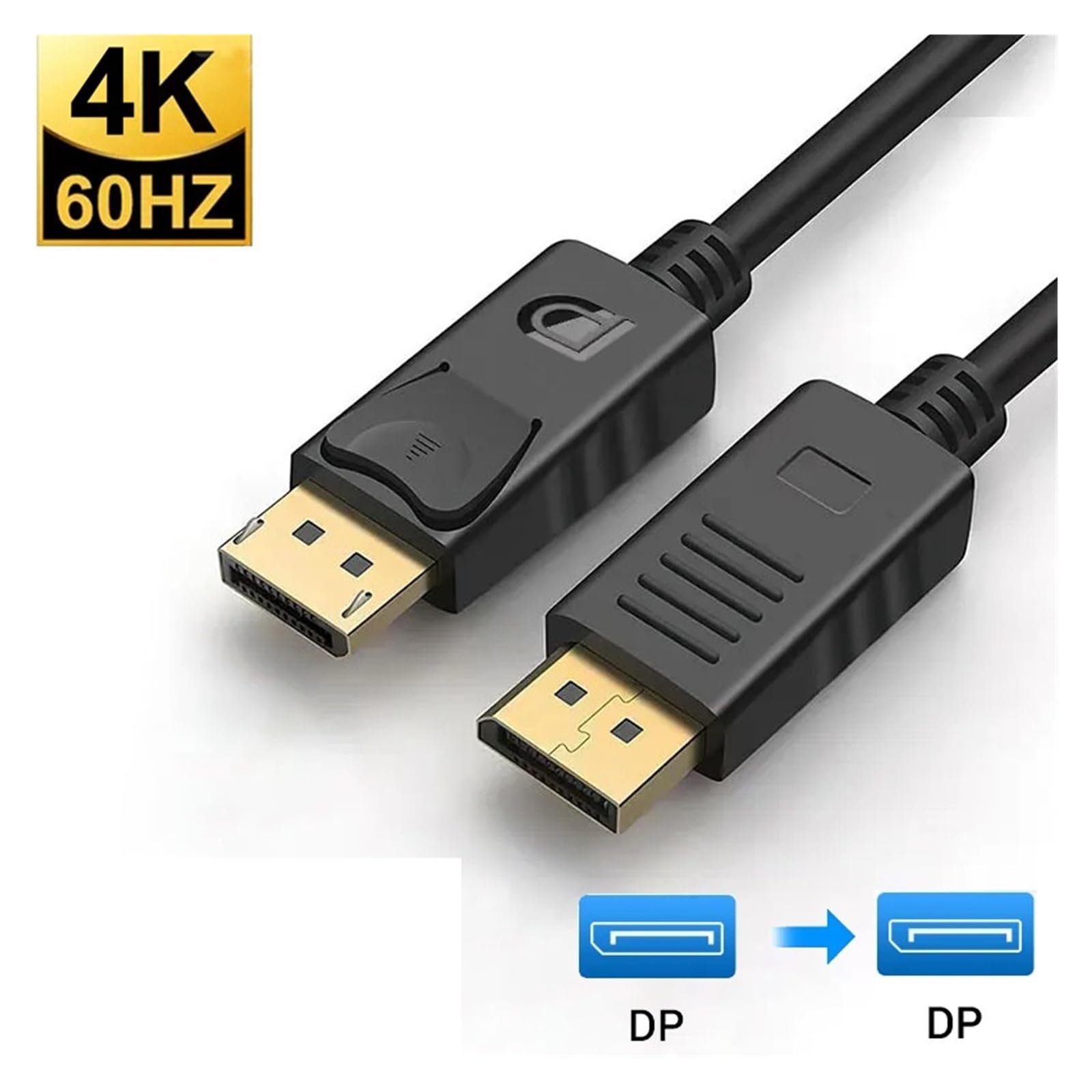 Cavo DisplayPort 1.2 4K60Hz 21,6 Gbps HDR DP a DP Video Audio Adattatore for PC Laptop TV Proiettore PS4 Monitor Cavo Display Port(5m)