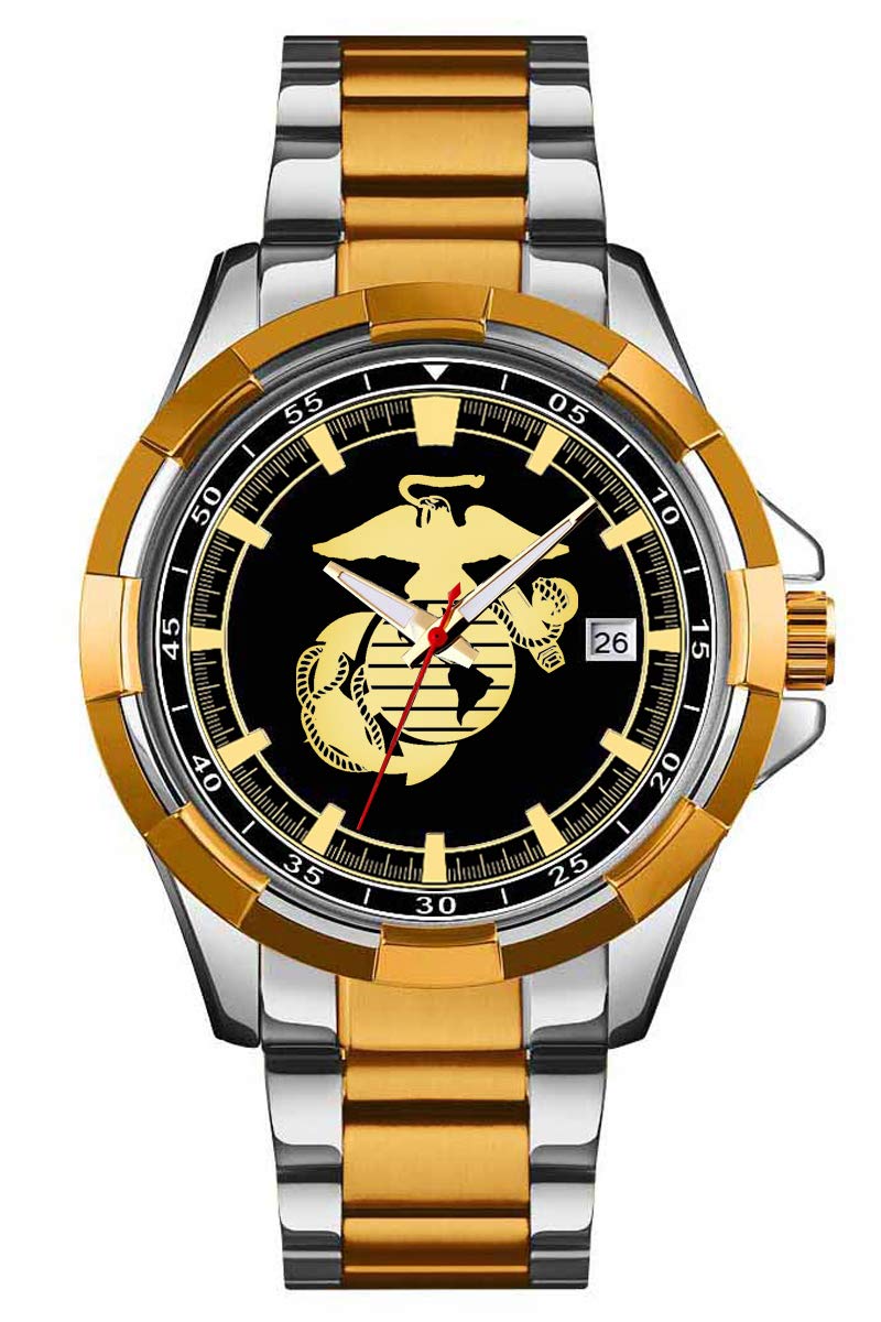 Aqua ForceU.S. Marine Corps Stainless Steel Frontier Mens Dress Watch - 30m Water Resistant
