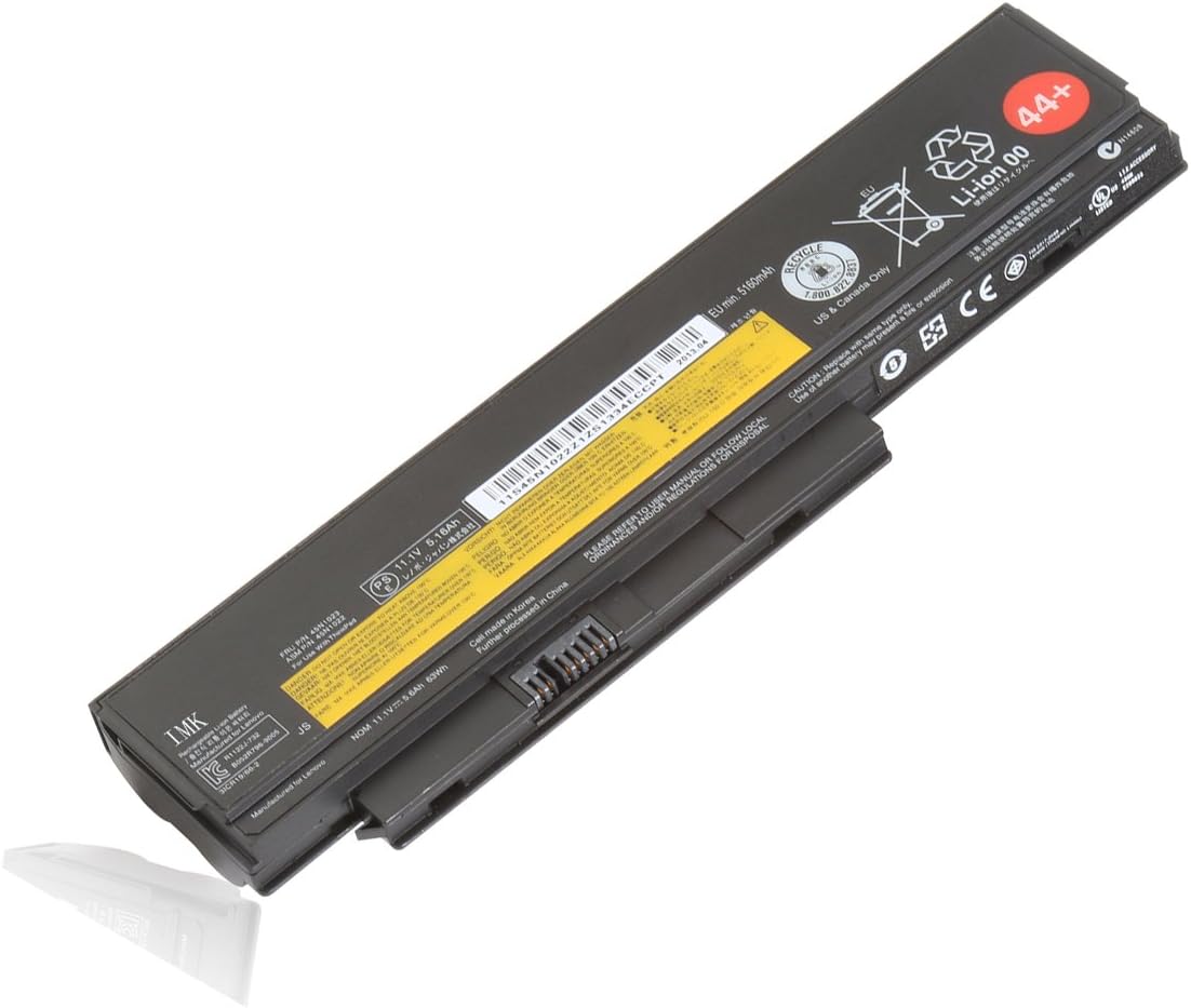 IMK Replacement Laptop Battery for IBM Lenovo Compatible to 0A36282,42T4861,42T4865,42T4873,42T4875,42T4899,42T4901,ASM 42T4862,FRU 42T4861,X230[6-Cell 11.1V 5200mAh 55Wh]