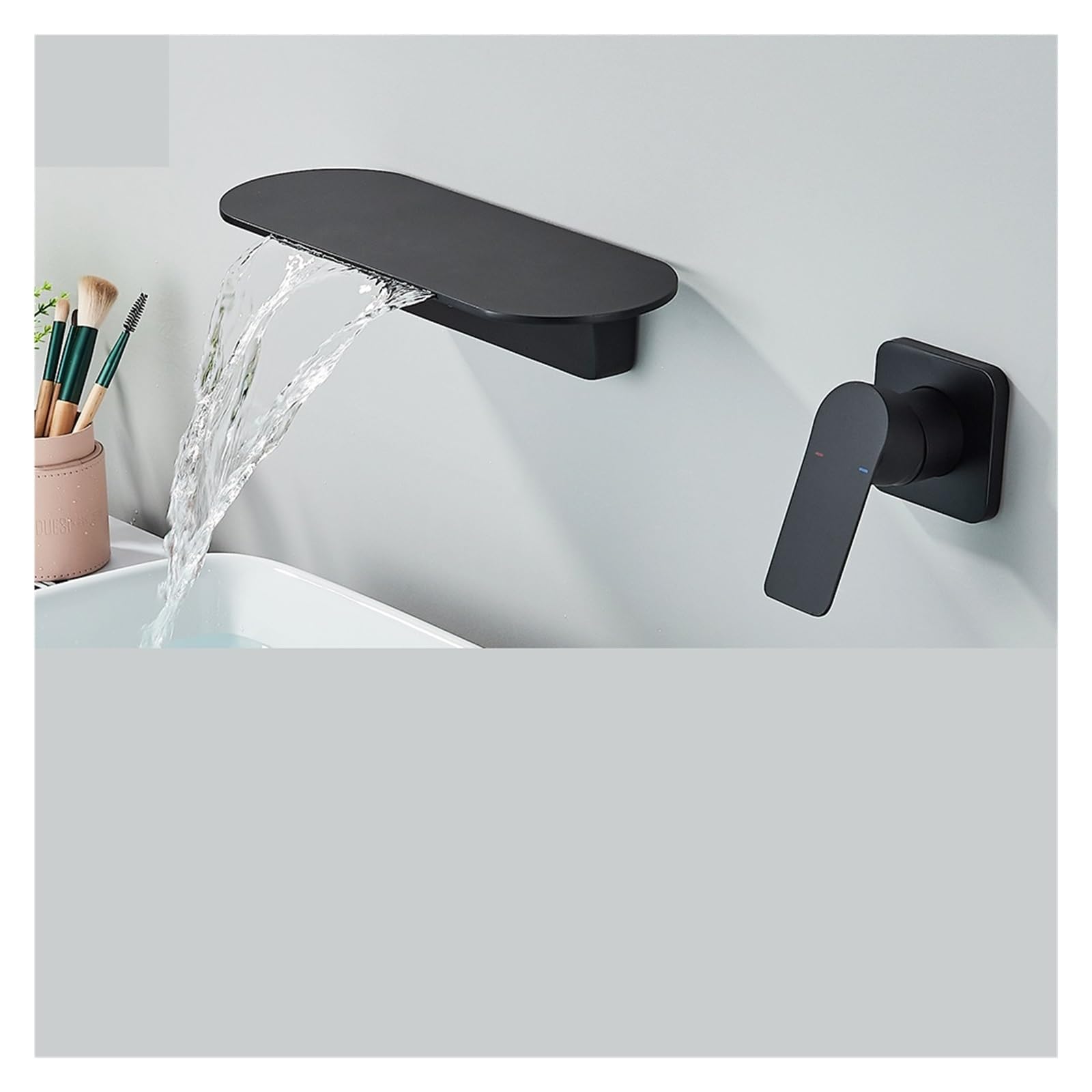 Robinet de baignoire cascade noir mat haut de gamme avec douchette
