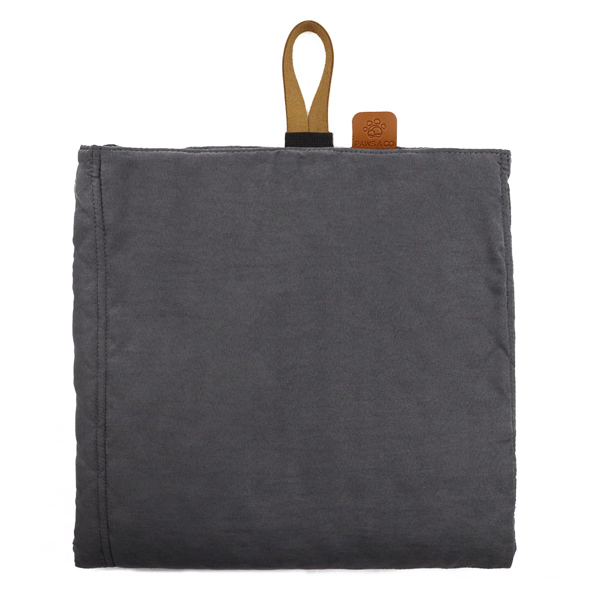 Paws&Co Manta para perros plegable y portátil, perfecta para camping, pícnic, exterior (gris, 100 x 65 cm)