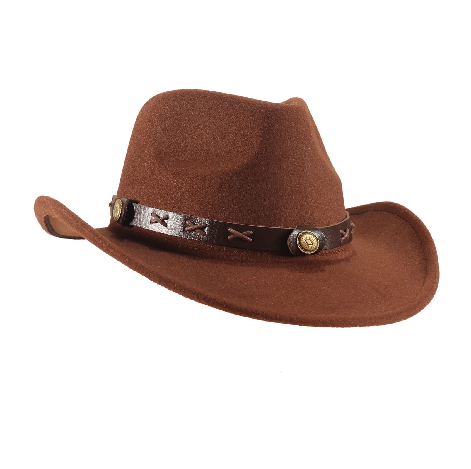 Chapeau de cowboy avec bandana à franges pour femme - Chapeau de cowgirl occidental à large bord - Écharpe cachemire
