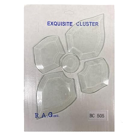 6X 9.5 Clear Glass Bevel Cluster BC505