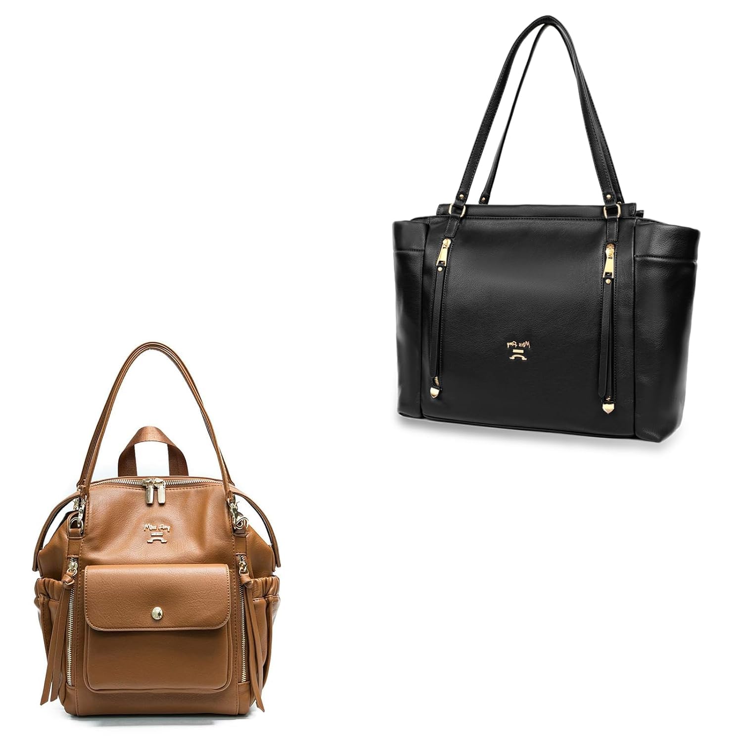 miss fong Small Diaper bag Mini Diaper Bag Backpack with Leather Diaper Bag Tote,Diaper Bag Organizer for Mom&Dad