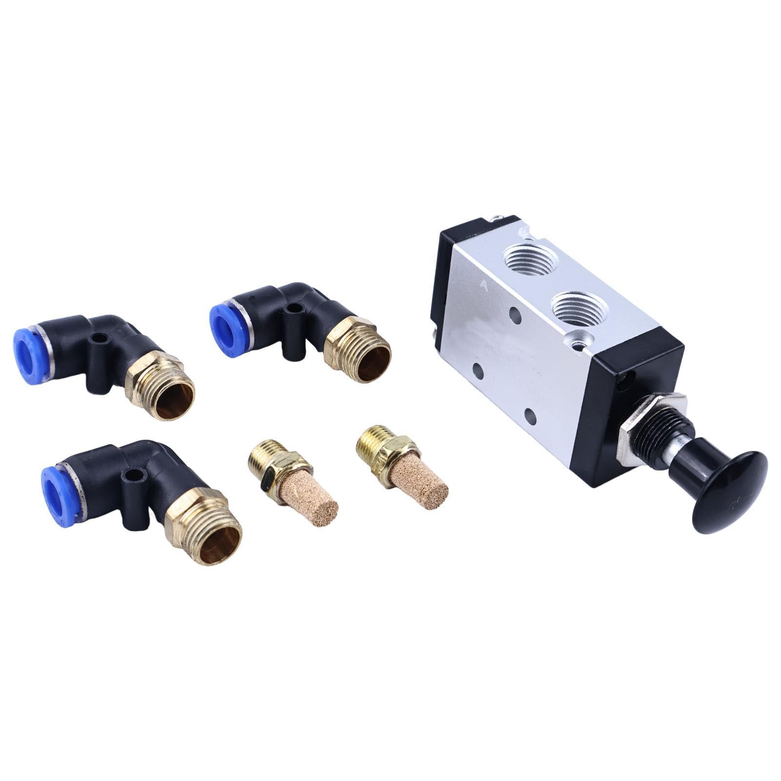 Amazon.com: JZGRDN 4-Way 3-Position Manual Air Valve With Five 1/4