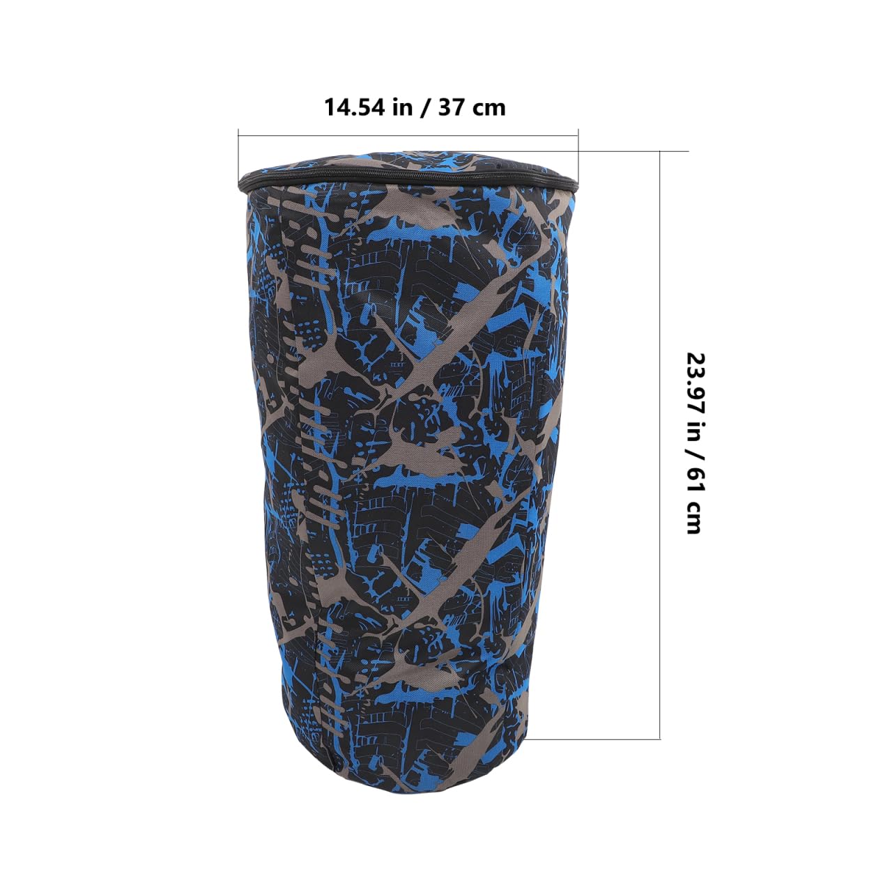 FOMIYES Sac De Rangement Pour Djembé Étanche 24.02X14.57X9.84In Camouflage Oxford Résistant Avec Fermeture Éclair Lisse Protection Douce Pour Instruments De Musique