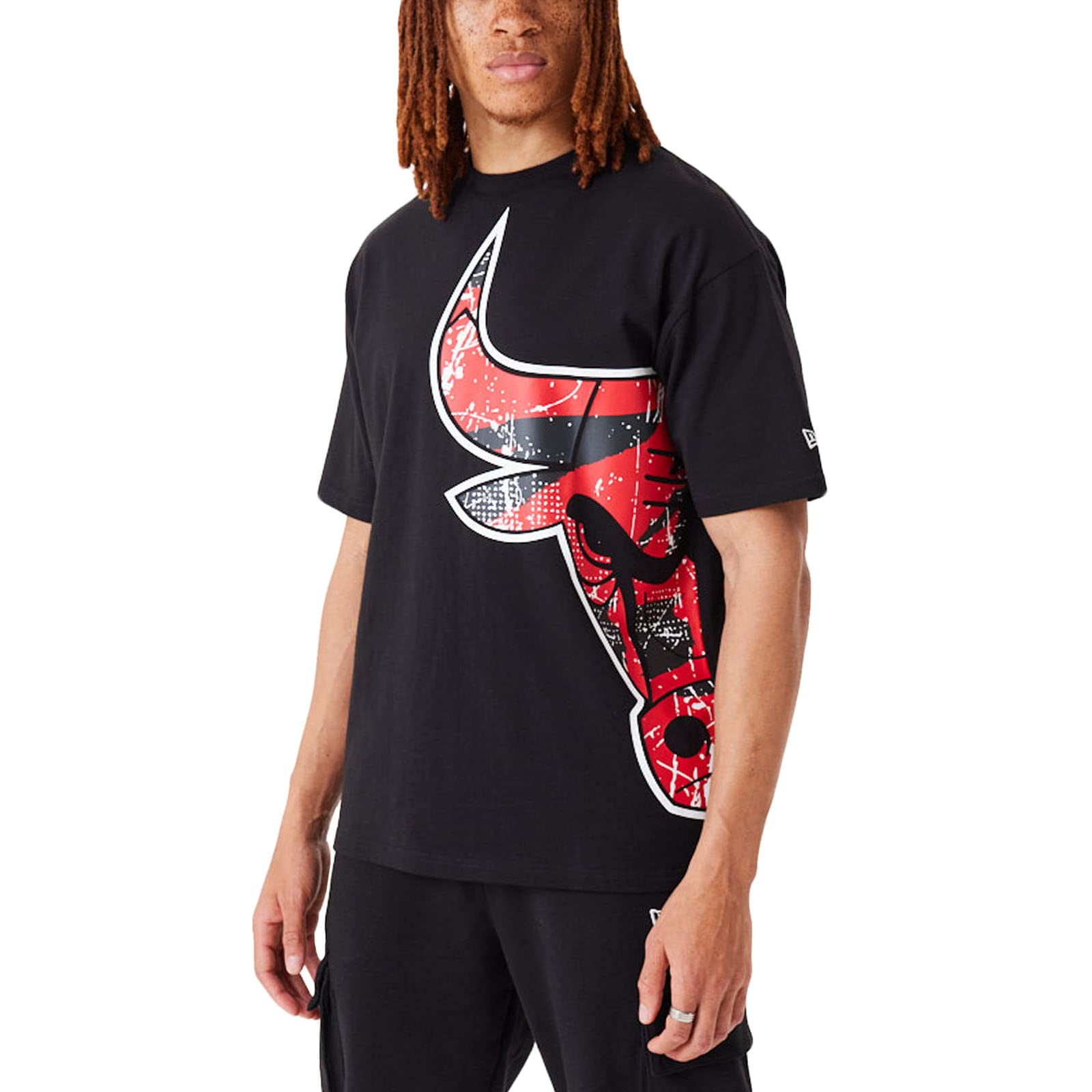 New EraNBA Chicago Bulls Large Team Logo Oversized Tee T-Shirt