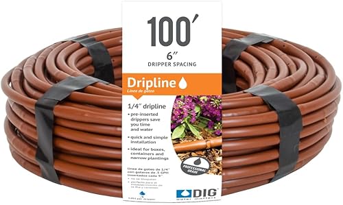 Miniatura 10 de DIG ML-112B " 100' MICROLINE Dripline, 12" doble salida emisor espaciado, tubo resistente a los rayos UV para riego eficiente  Ideal para camas