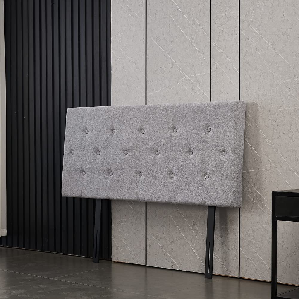 DEWINNER Tête de lit rembourrée, Tissu capitonné,Épaisseur Totale de 8 cm (140x100cm)