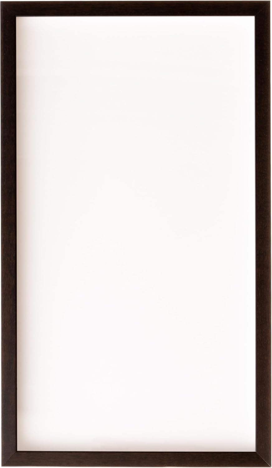 Modern Matted Wood Newspaper Frame (Brown) - Acid-Free White Gallery-Style Matting w/ UV Resistant Acrylic Front - Sleek Hanging Display Case for Entire Newspaper for Home or Office - 11.25x13.75