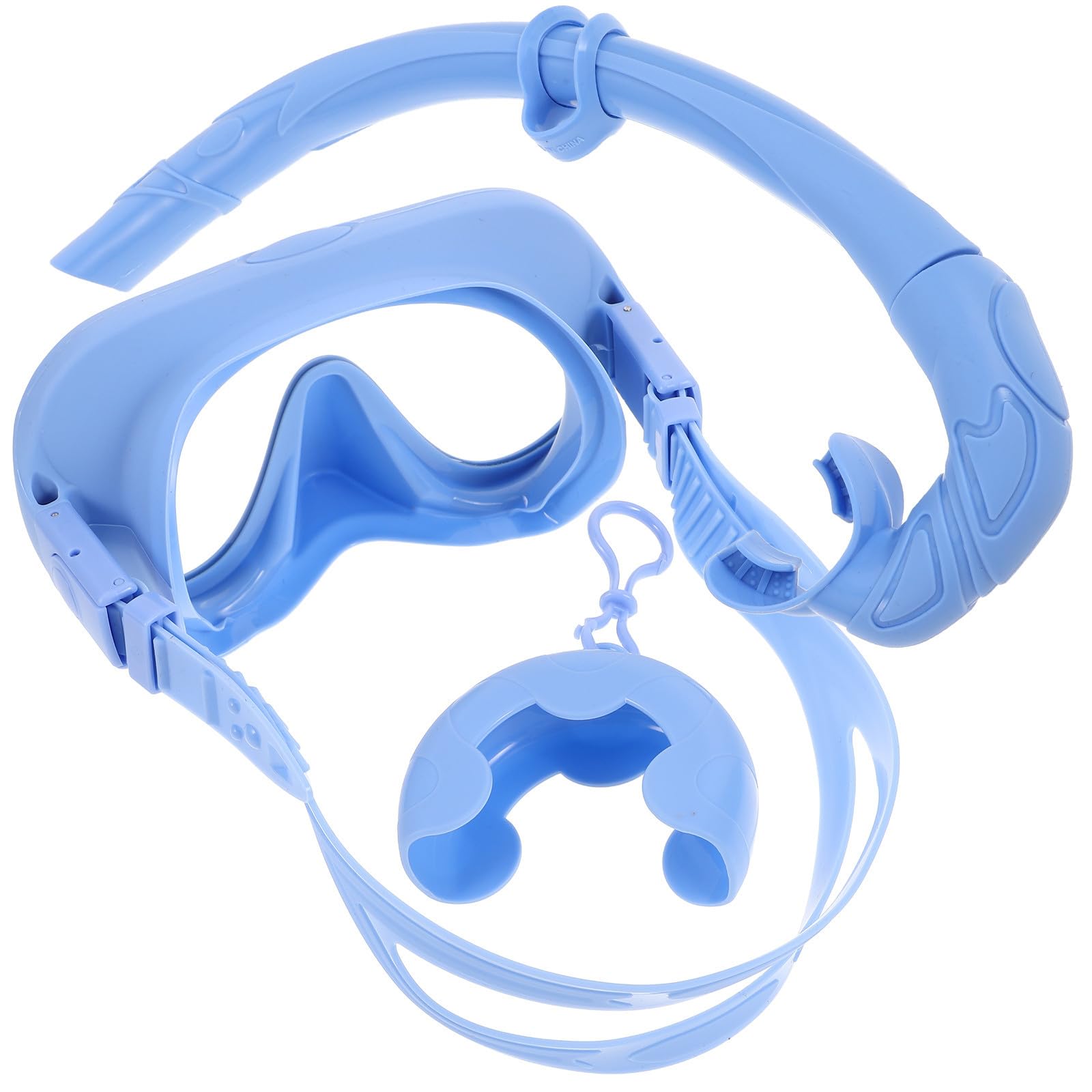 Máscara de Snorkel Integrada Plegable con Tubo y Correas Ajustables
