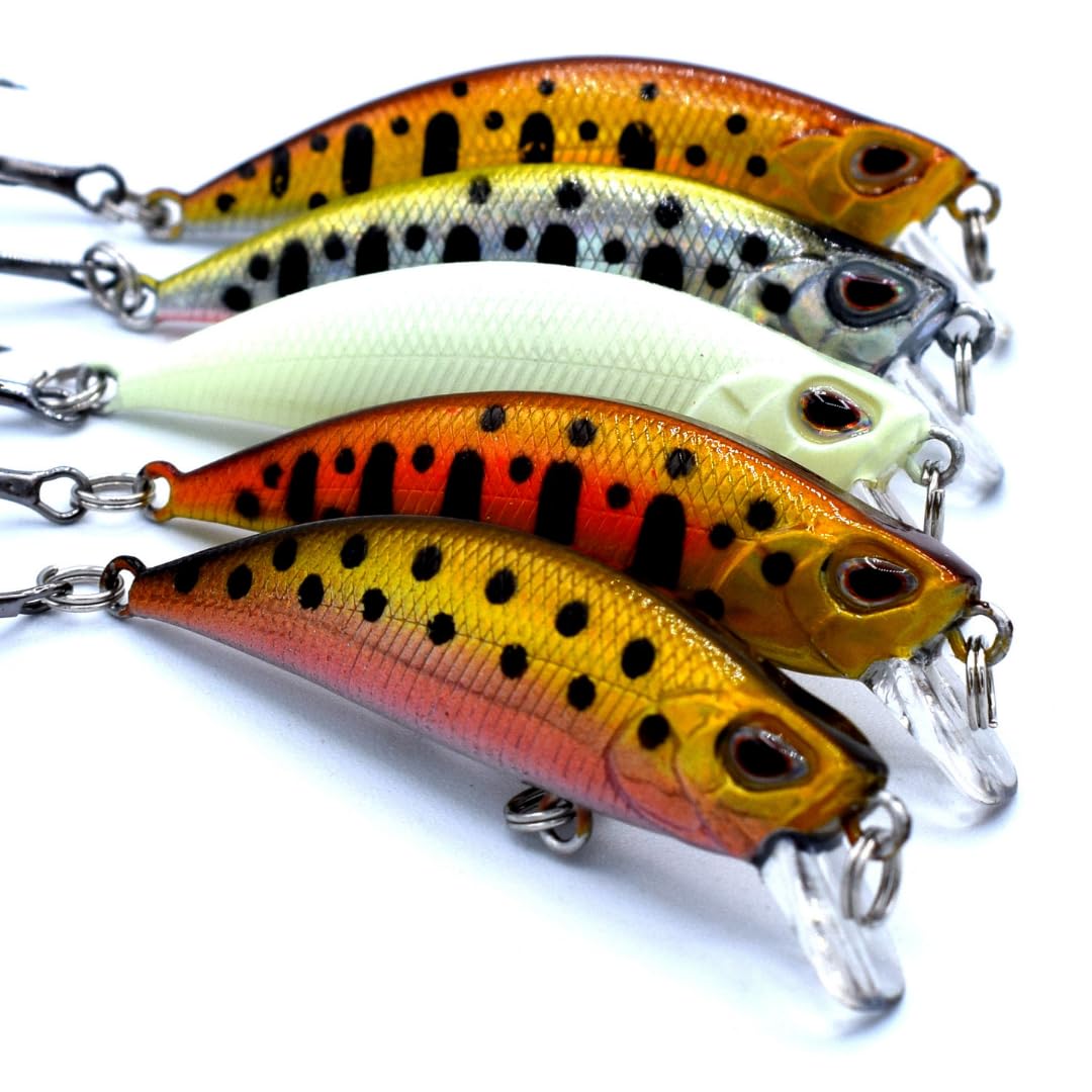 Señuelos de pesca 6 cm Lote de 5