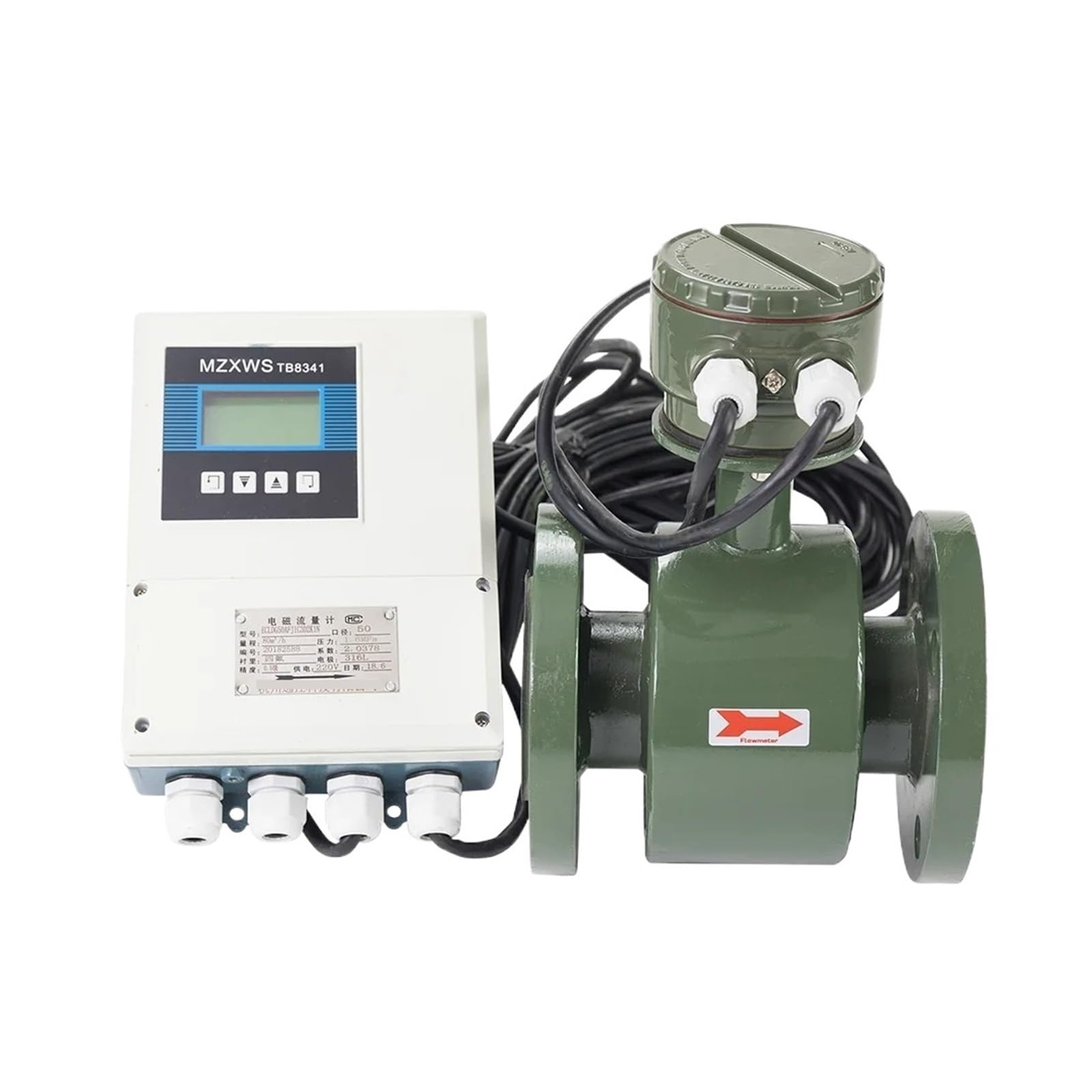 KSZHZYMGX Magnetic Flow Meter Liquid Electromagnetic Flowmeter 4-20mA RS485(DN50)