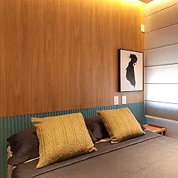 Papel De Parede Adesivo Madeira Sala Quarto Banheiro Hall Autocolante Premium 10m x 45cm