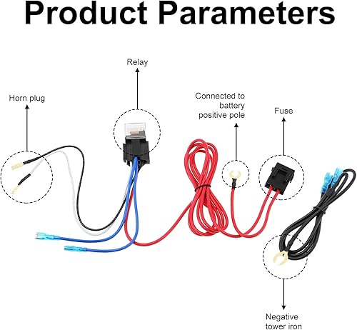 Miniatura 3 de DriSentri Kit de relé de arnés de cableado de 12 V 30 A para modificación de bocinas de tono de explosión con bandas