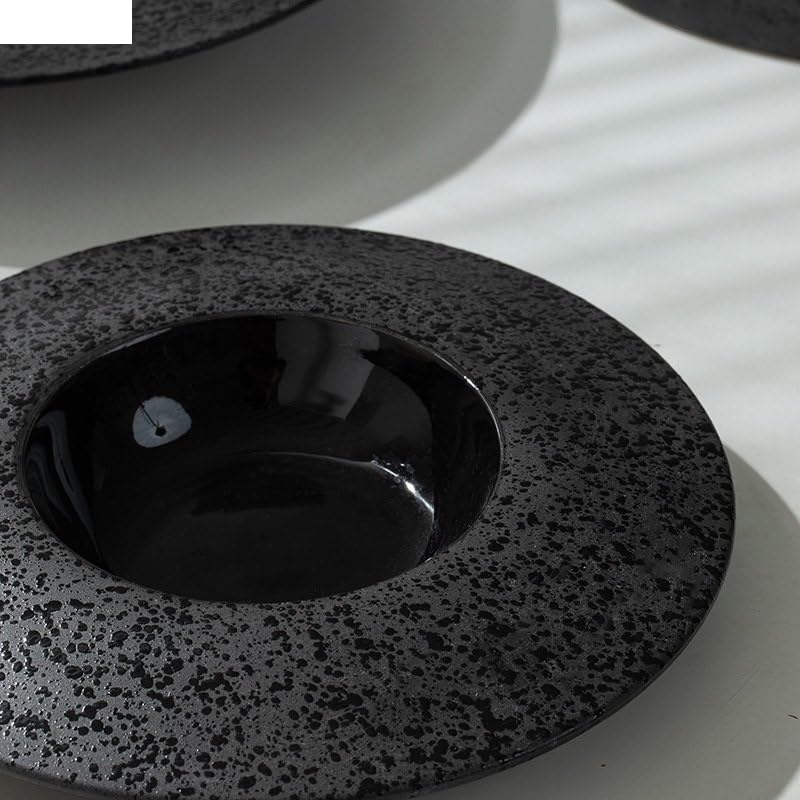 Talerze Obiadowe Ceramiczne Talerze Obiadowe Retro Kreatywne Grube Talerze Do Zupy Talerze Do Steków Talerze Deserowe Talerze Na Przekąski Jednolity Kolor Naczynia Talerz Do Zimnych A 9 Inch-One Size