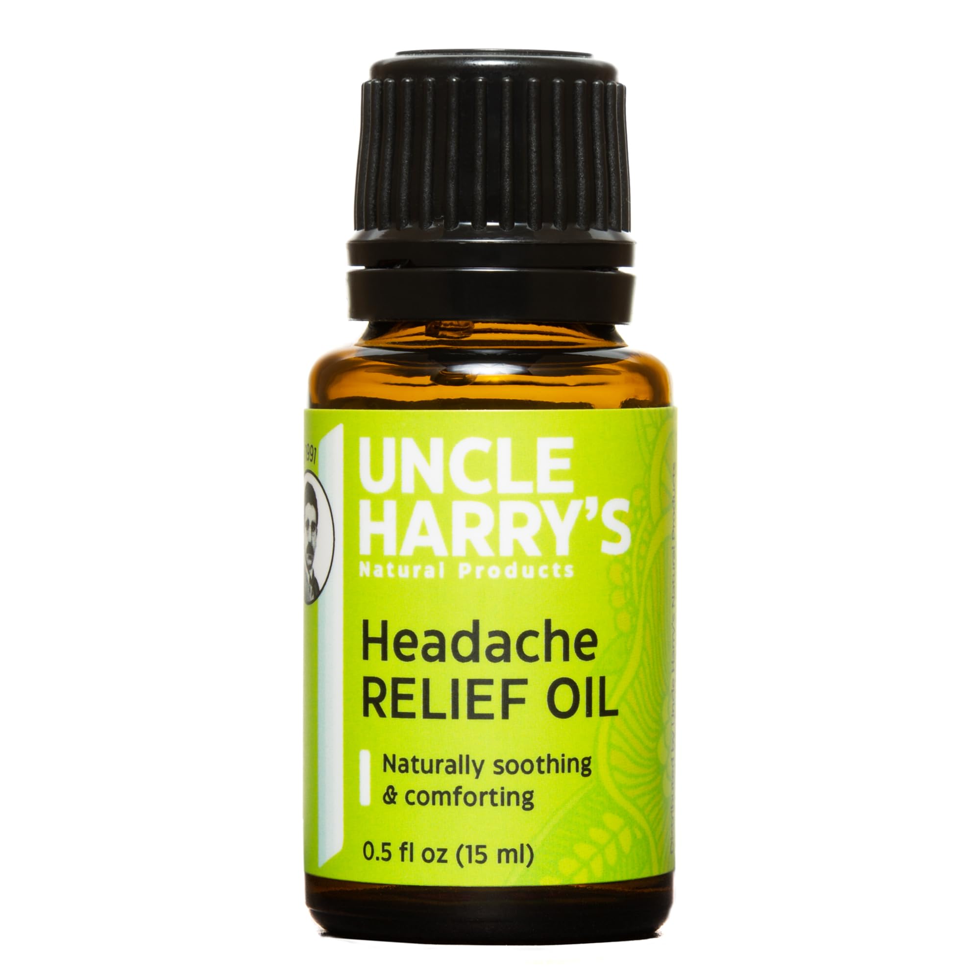 Uncle Harry'sNatural Products Headache Relief Mix Aromatherapy Synergy Blend, Temporary Relief of Headaches and Tension with Camphor Menthol and Pure Plant Essences, 0.5 Fluid Ounce