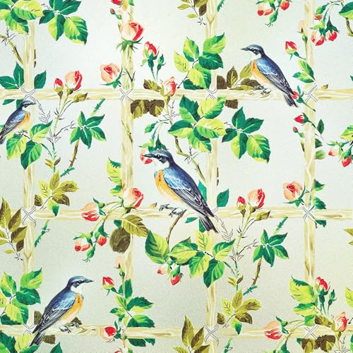 Coavas Privacy Window Film - Forsted Glass Window Film Decorative Static Cling Non-Adhesive UV Blocking Window Cover for Home Office Bathroom Door, Frosted, 35.4 x 78.7 Inch