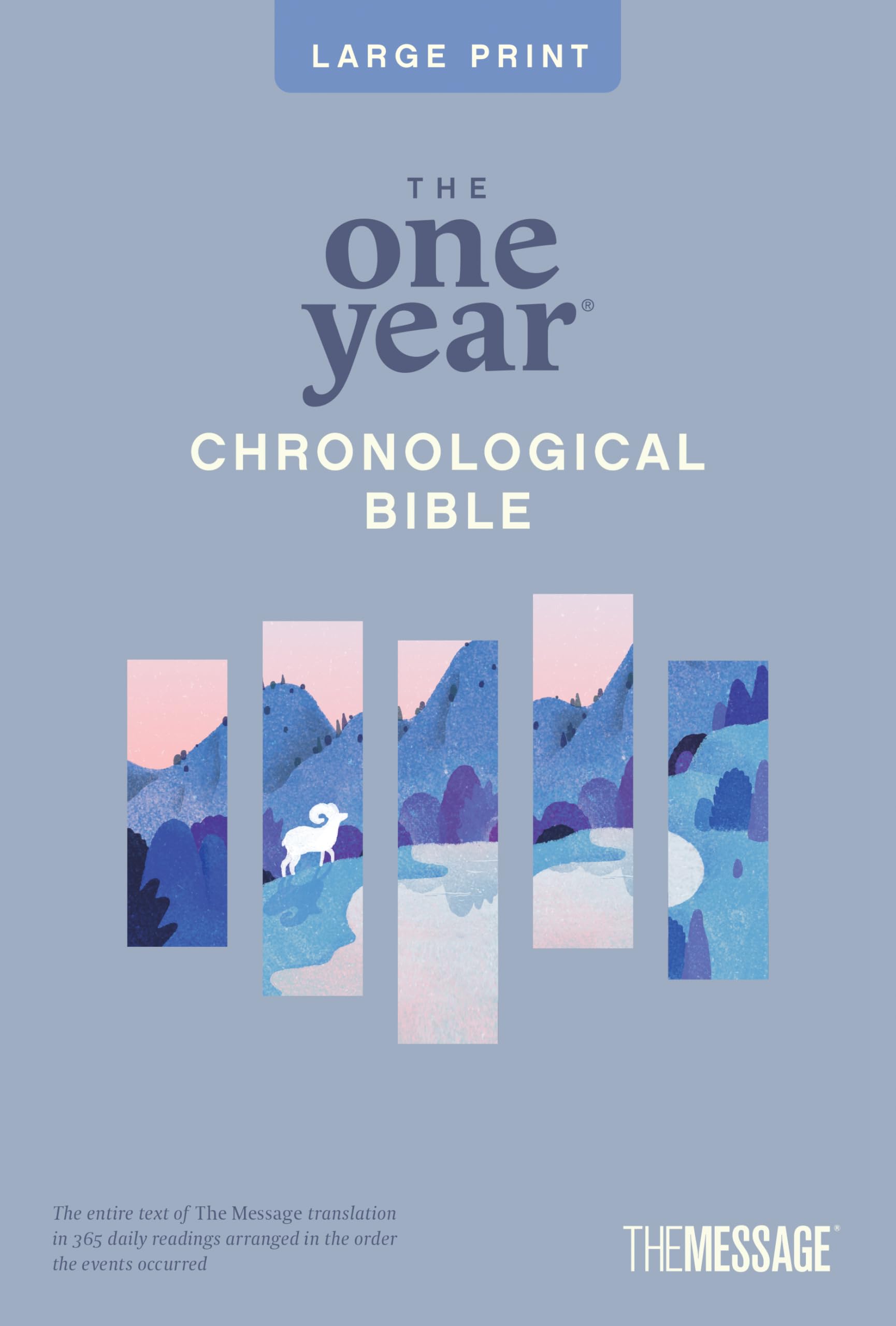 One Year Chronological Bible The Message, Large Print Thinline Edition