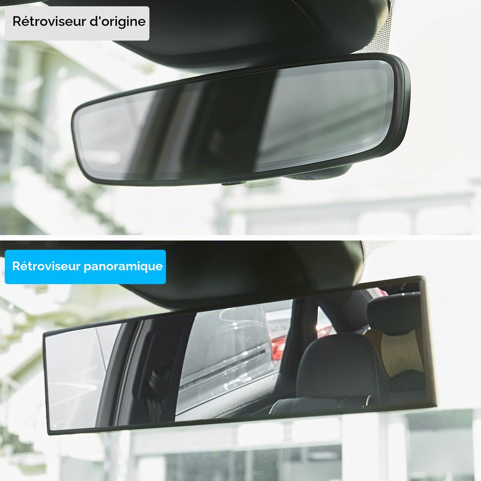 Rétroviseur intérieur universel pour voiture, transparent