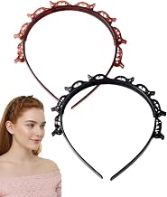 Lot de 2 Serre-Têtes avec Pinces, Bandeau Cheveux Femme à Tressage Multicouche | Accessoire de Coiffure pour Frange – Maintien Sécurisé & Design Ergonomique Sans Points de Pression