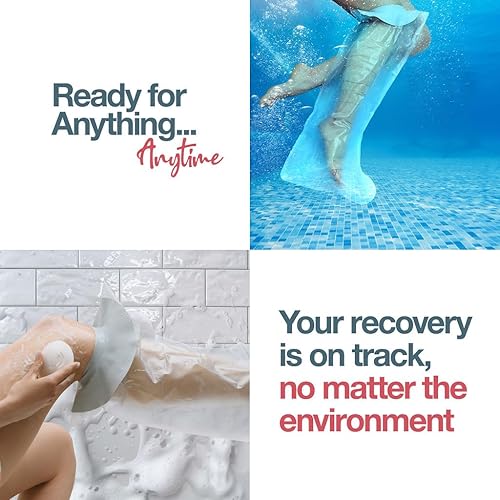 Miniatura 5 de Medical king Fundas de fundición 100% impermeables para patas de ducha, paquete de 2 fundas reutilizables para patas de ducha, protector de yeso