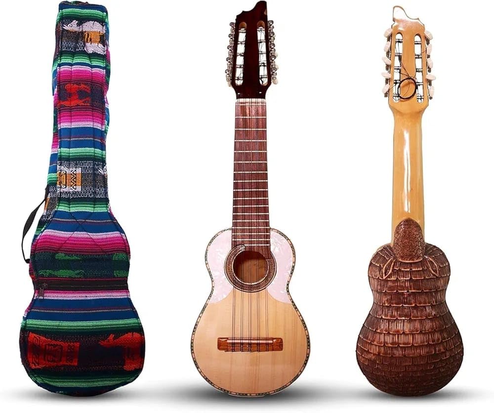 Ukelele, guitarra Charango de 10 cuerdas, acabado frotado a mano, instrumento único para principiantes profesionales, guitarra única de 27 pulgadas, instrumento premium tallado a mano
