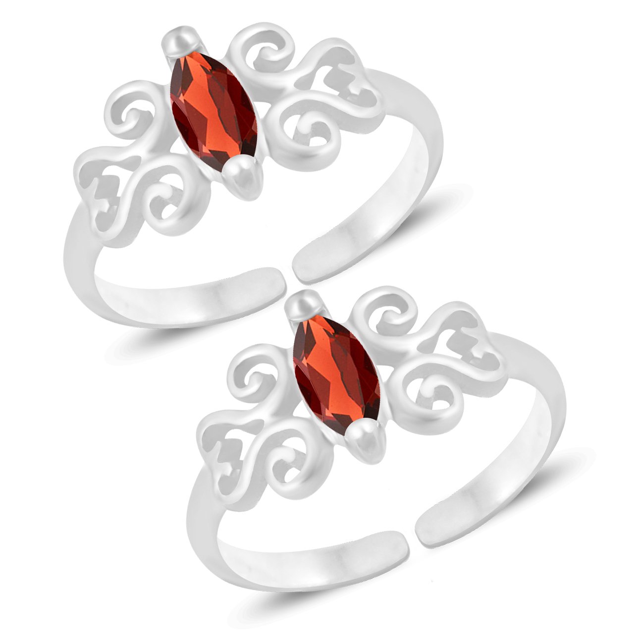 Parnika ( Formerly MJ 925 White Marquise Silver Toe Rings in Pure 92.5 Sterling Silver for Women | Chandi Bichiya | Chandi Bicchiya | (Sunset Orange) (B01L4RI5ZE) Amazon Price History, Amazon Price Tracker