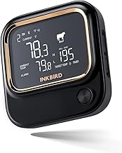 INKBIRD 5Ghz Wi-Fi & Bluetooth BBQ Thermometer with 4 Probes, APP Control, USDA Meat Presets, Temp Alarm and Timer, Backlit LCD, Adjustable Brightness, High Accuracy for Cooking, Grilling, Drum