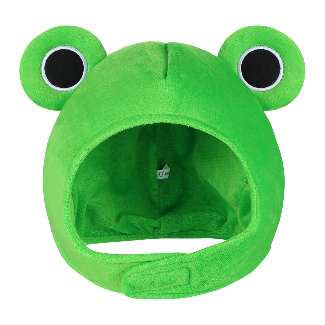 Cute Plush Frog Hat Big Eye Frog Cap Funny Hat for Halloween Novelty Party Dress up Cosplay Costume Full Headgear for Adults and Kids Novelty Party Headwear for Halloween and Photo Props Green