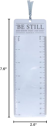 Miniatura 2 de Christian Art Gifts Marcapáginas de escritura con aumento de lectura clara para hombres, mujeres y niños Be Still & Know - Salmo 4610 versículo