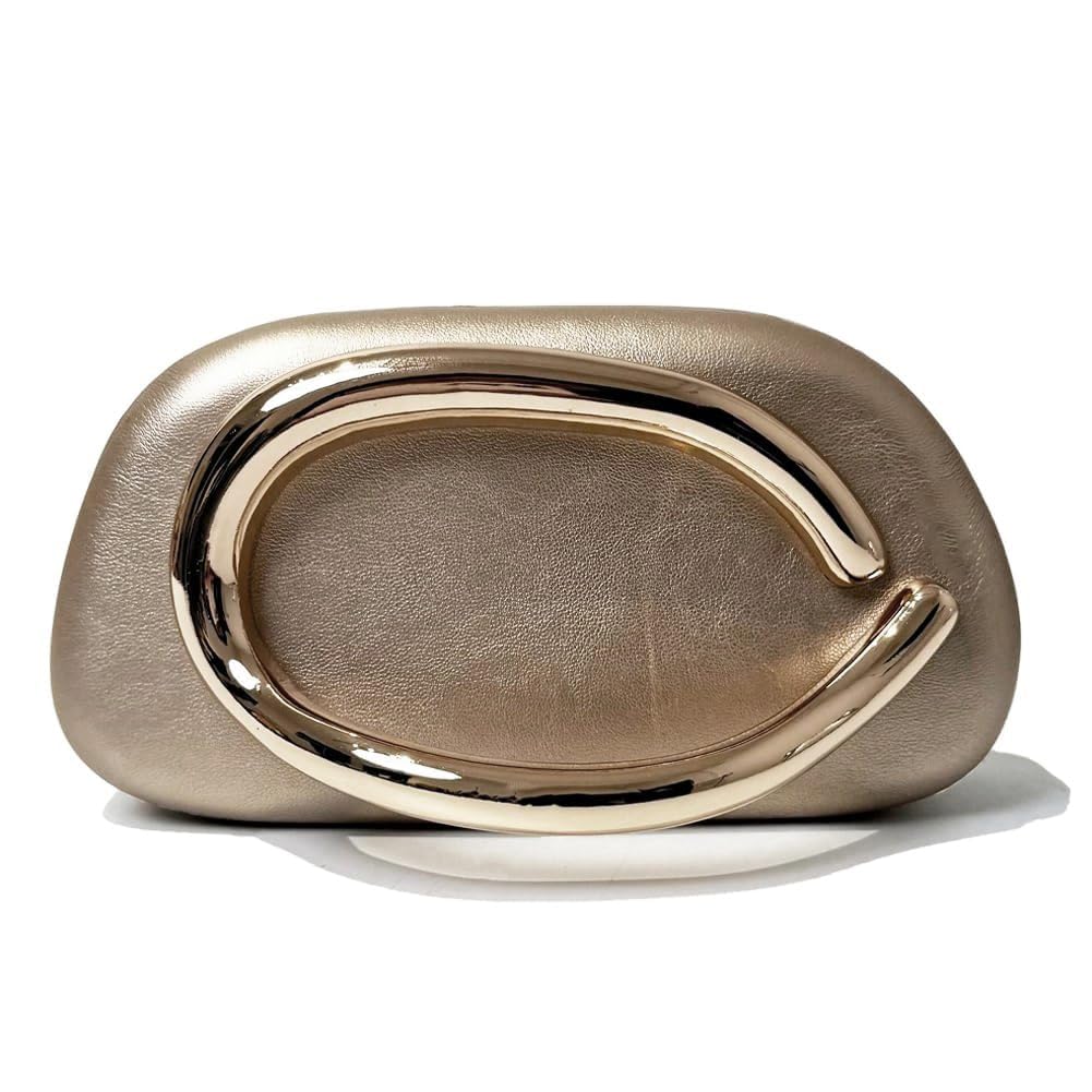 Acrylic Clutch Purse for Women Classic Round Acrylic Evening Handbag Vintage Metal Handlebars Bag for Wedding Party Prom