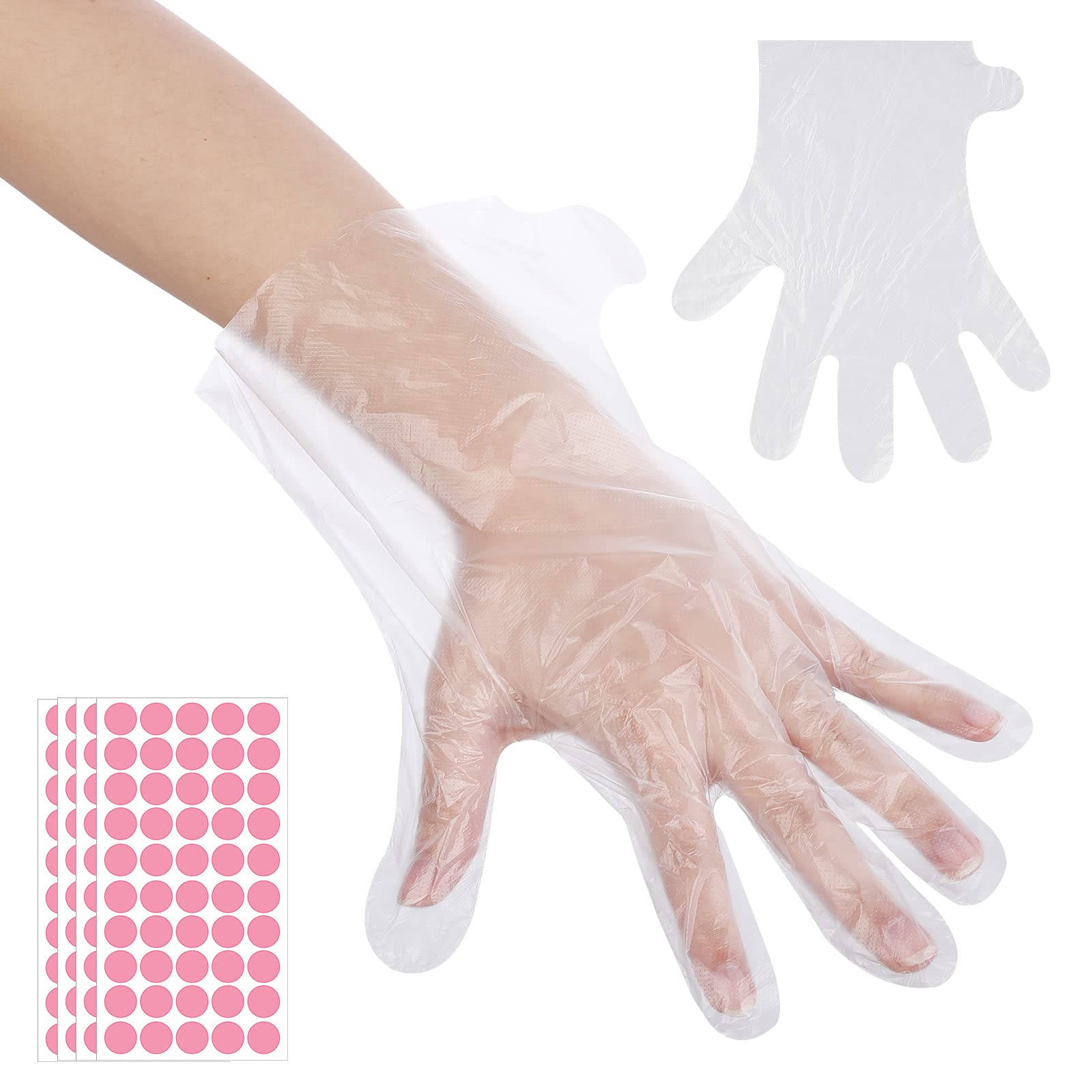 200 Stück Paraffinwachs Handschuheinlagen Paraffinbad Einlagen, Einwegstiefel Paraffin Badeeinlagen Transparent Kunststoff Einweghandschuhe für Hand-Schönheitssalon Haarfärben Spa Wax Treatment