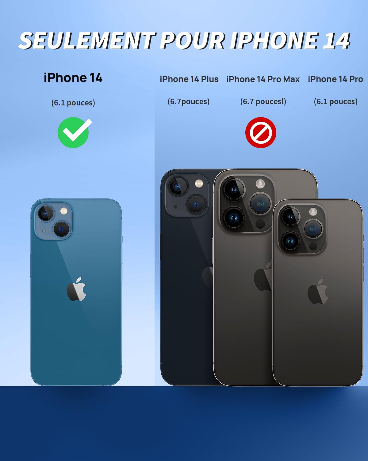 Lanhiem Coque pour iPhone 14 Étanche, IP68 Imperméable Métal Militaire Antichoc, Incassable 360 Intégrale Etui avec Protège-Écran Intégré pour iPhone 14, Noir