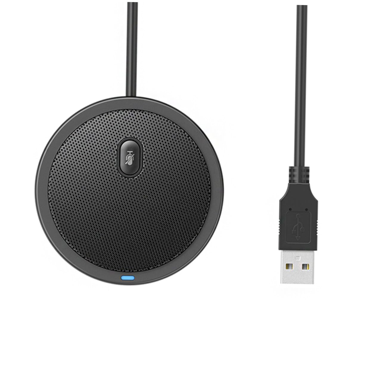 Microfono Condensatore USB Supporto Treppiede e Filtro Antivento, Microfono Unidirezionale per Conferenze e Registrazioni su Laptop, Colore Nero in Plastica e Metallo