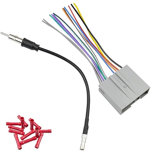 Miniatura 7 de Jayubien Arnés de cableado de radio de 24 pines, kit adaptador de antena estéreo para automóvil compatible con Ford Ford F-150F-250F-350F-450F-550