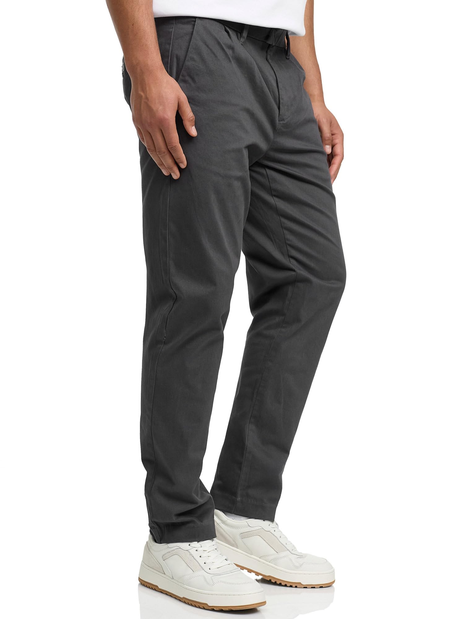 Indicode Herren Ignazo Stretch Chinohose aus 98% Baumwolle mit 4 Taschen | Bequeme Chinohose für Büro und Alltag mit angenehmer Passform, Herrenhose, Stoffhose, Businesshose, Freizeithose für Männer