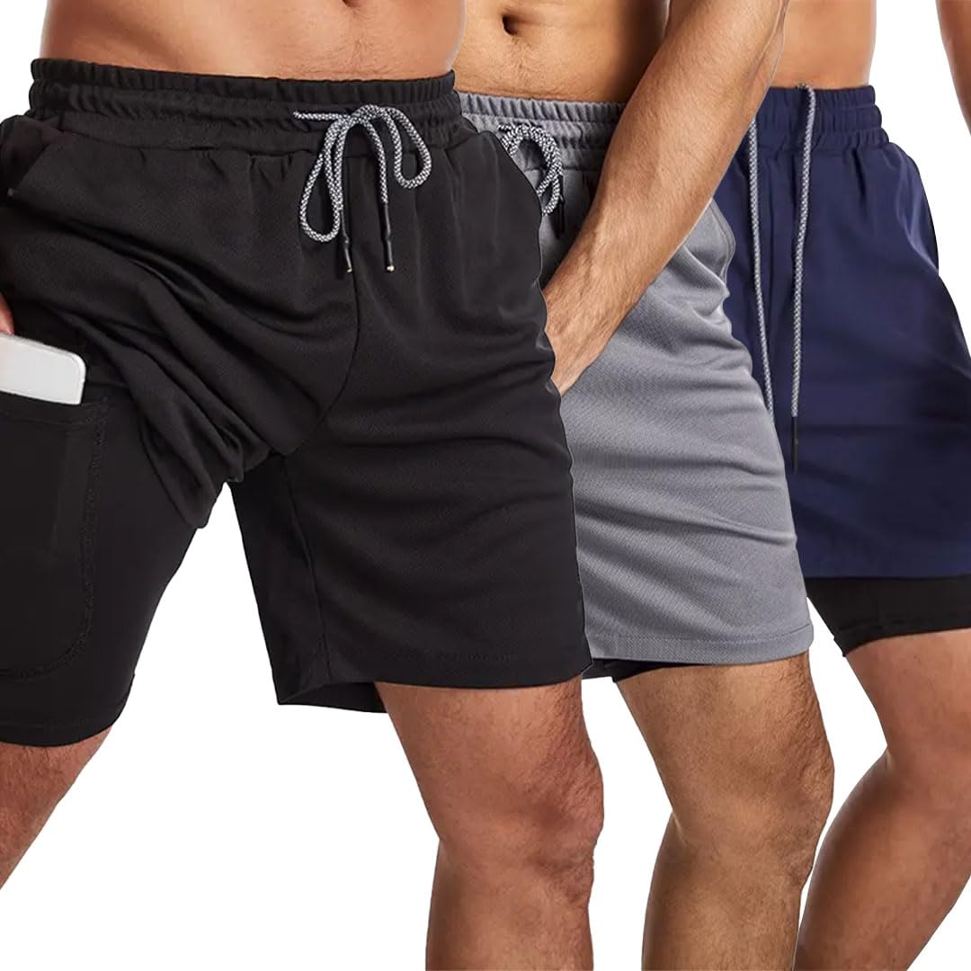Kit 3 Short Masculino Academia 2 em 1 Bermuda Dry Fit Corrida Treino com Bolso Celular INSIDE SPORTS em promoção! Veja a oferta e mais achadinhos de Shorts & Bermudas 9 Hoje é o melhor dia para comprar Kit 3 Short Masculino Academia 2 em 1 Bermuda Dry Fit Corrida Treino com Bolso Celular INSIDE SPORTS com aquele preço maroto! Promoção! Aproveite a oferta! 9