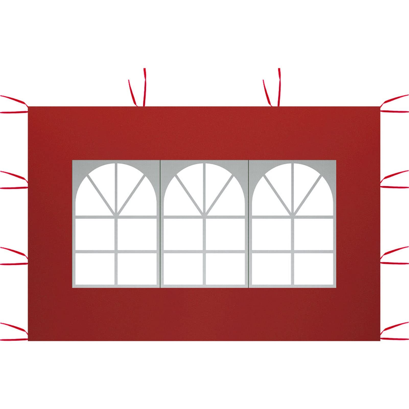 Tissu résistant aux UV rouge pour panneau latéral de tonnelle de jardin 7x2 m