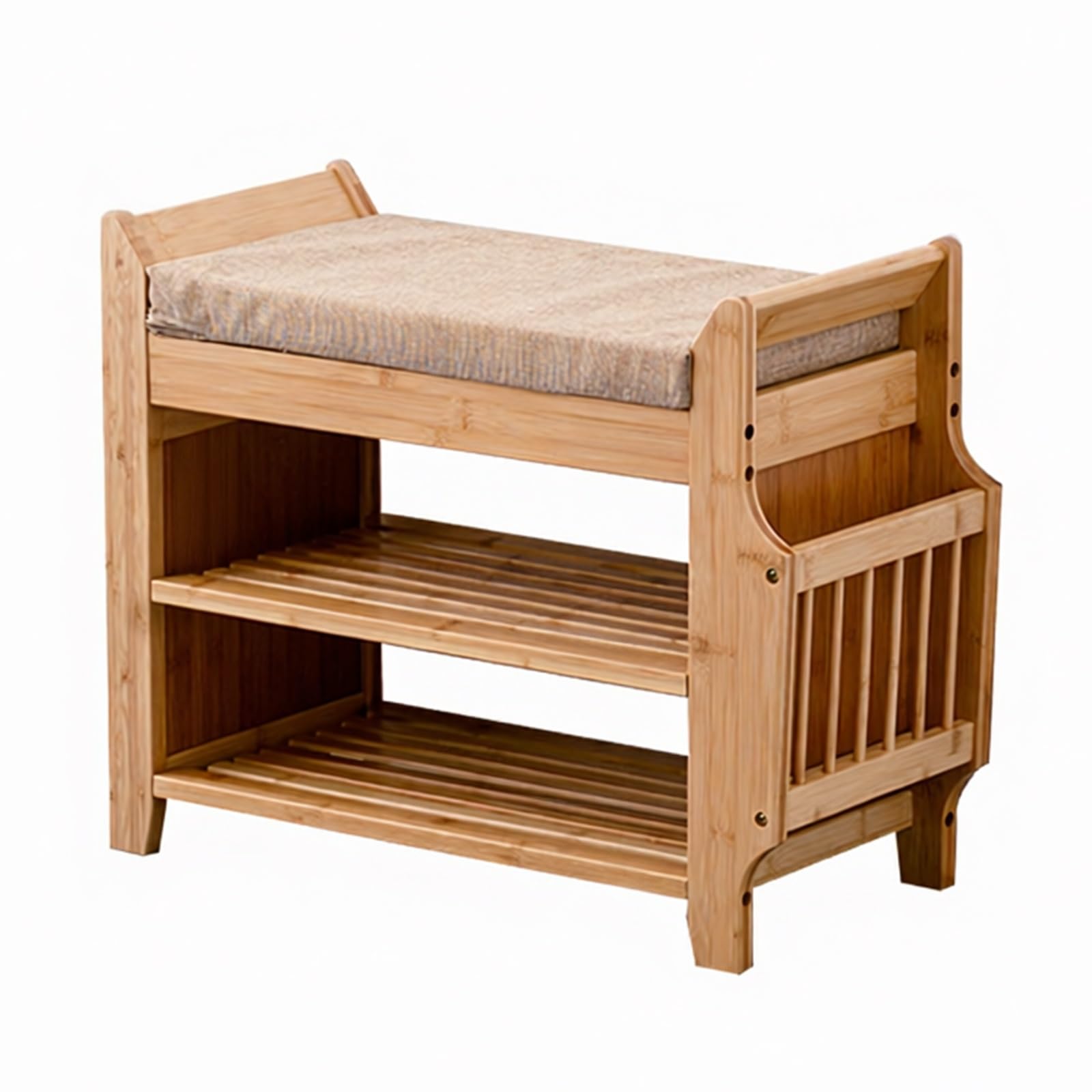 Banc à chaussures en bambou pour entrée et chambre chaleureuse