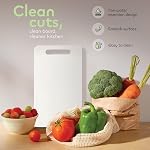 Luciano Housewares Durable Plastic Cutting Board, Chopping Board for Kitchen Use, Ideal for Cutting Vegetables, Fruits, and Meats, Kitchen Essentials, White, 9.25" x 5.5" x 0.19"